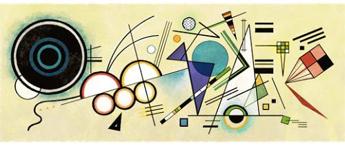 148° anniversario della nascita di Wassily Kandinsky (Google Doodle)