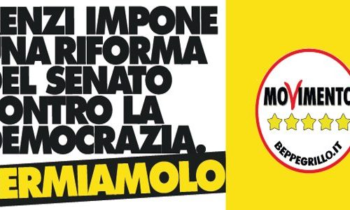 Beppe Grillo lancia una campagna contro Renzi.